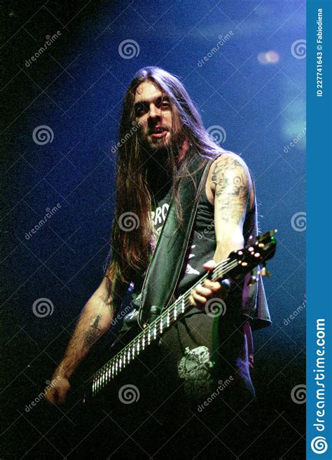 The Bassist Of Pantera Rex Brown During The Concert Editorial Stock