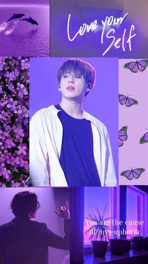 Jungkook 🐰purple Aesthetic Wallpaper 💜💙 Jungkook Aesthetic Purple