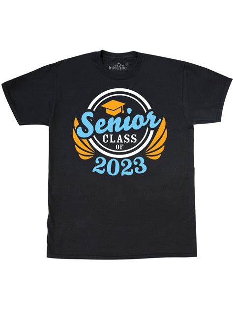 Inktastic Senior Class Of 2023 In Gold And Blue With Graduation Cap T