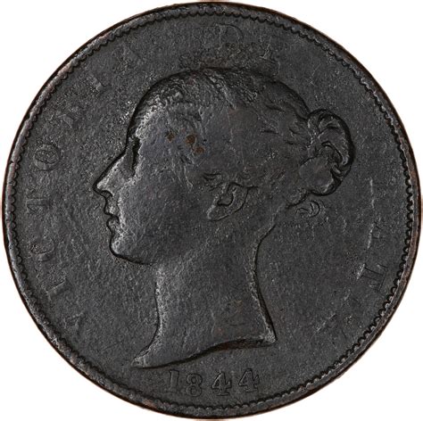 Halfpenny 1844 Coin From United Kingdom Online Coin Club
