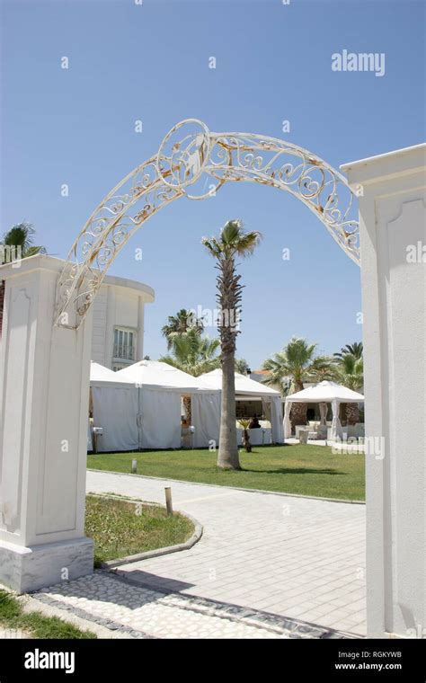 Entrance In The Luxurious Mediterranean Hotel Resort Stock Photo Alamy
