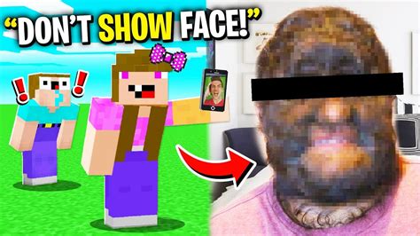 Girl Friend Shows Noobs Face Reveal On Face Cam Minecraft Youtube