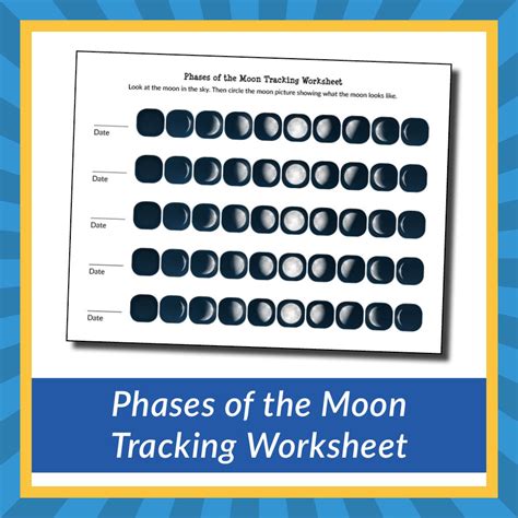 Phases Of The Moon Tracking Worksheet T Of Curiosity