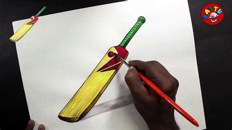 How To Draw Cricket Bat Drawing Youtube