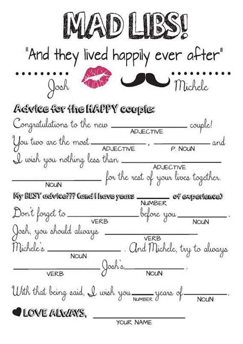 Katherine is a wedding planner and today she'll be getting everything ready for the sorrensons' reception. Wedding Mad Libs DIY Printable. Style 2. by ...