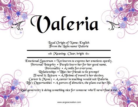 Is Valeria A Rare Name Mastery Wiki