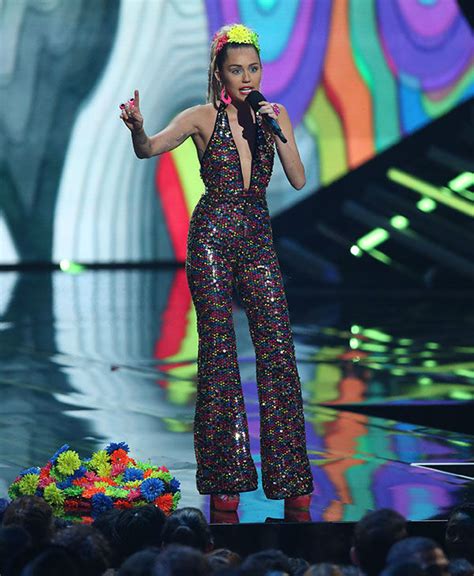 Photos All Of Miley Cyrus Wild Outfits From Mtv Video Music Awards