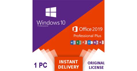 Windows 10 Professional Office 2019 Pro Plus Bundle For 1 Pc Device