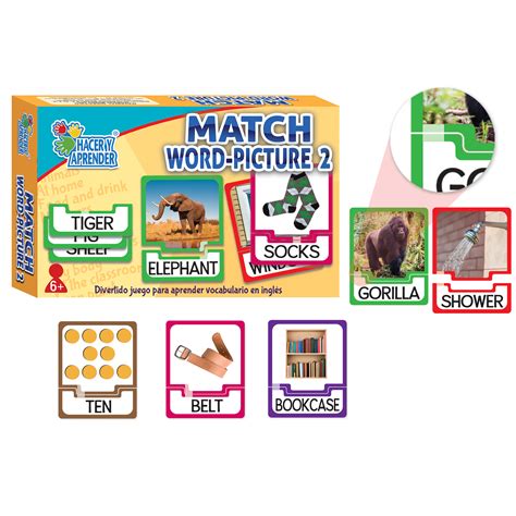 Tarjetas Con Imágenes Y Vocabulario En Ingles Match Word Picture 2