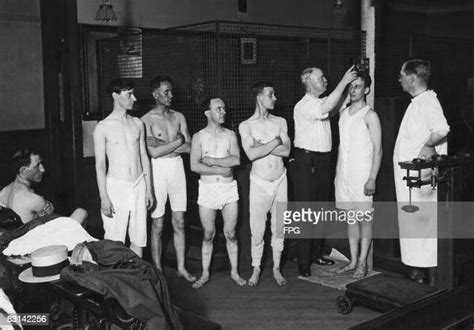 Some Of The First American Draftees Of World War I Undergo A Medical