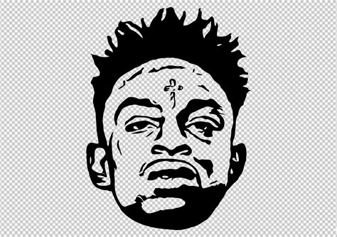 21 Savage Hip Hop Svg 21 Savage Clipart Scalable Download Black And