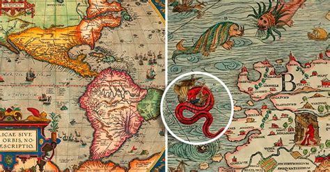 12 Mapas Antiguos Completamente Absurdos En Los Que Existían Montruos
