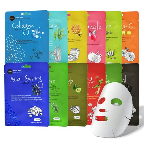 celavi collagen facial face mask 12 sheets classic korean skincare lighten moisturize