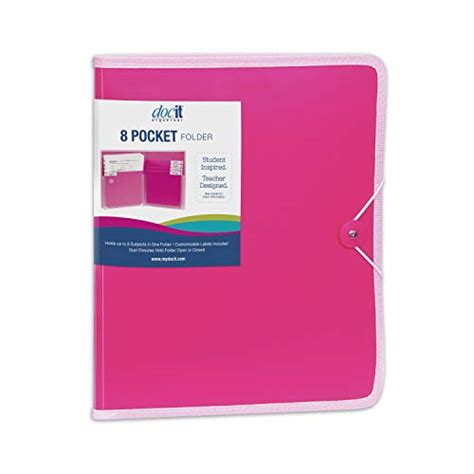 Docit 8 Pocket Folders Multi Pocket Folder Perfect For School Office