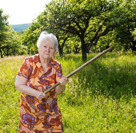 Old Woman In Angry Gesture Stock Photo Image Of Natural 39446254