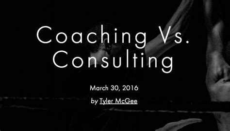 Coaching Vs Consulting