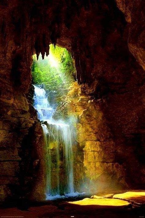 Cave Waterfall With Images Waterfall Nature Fantasy Background