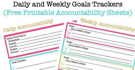 Do you maintain a daily planner? Daily Goals and Weekly Goals Tracking Sheets (Free ...