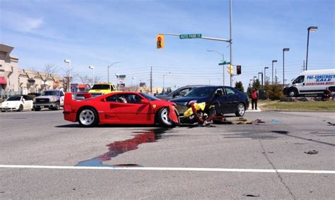 The Horror A Ferrari F40 Gets Destroyed At An Intersection