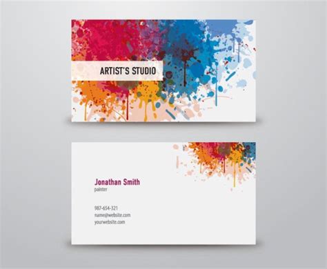 Business Card Customizable Template For Artists Ubicaciondepersonas