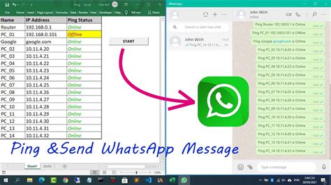 How To Send Ping Results To Whatsapp Excel Youtube