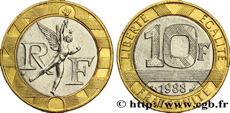 10 Francs Génie De La Bastille 1988 Pessac F3752 Fmd286946 Modern Coins