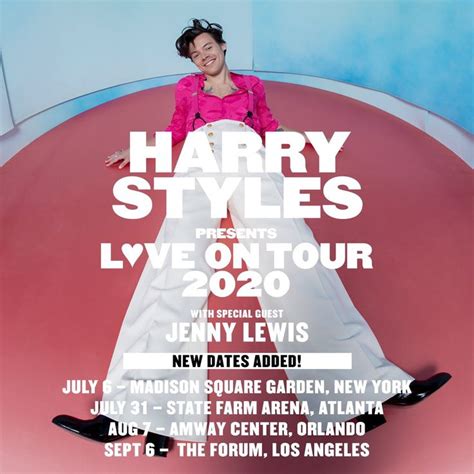 harry styles on twitter love on tour 2020 new dates added american express and verified fan