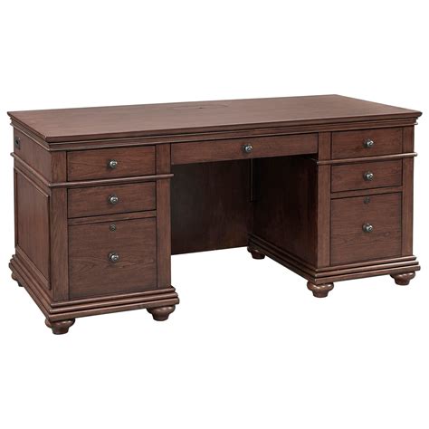 Sourcing guide for office desk locking drawers: Aspenhome Oxford Executive Desk with Locking File Drawers ...