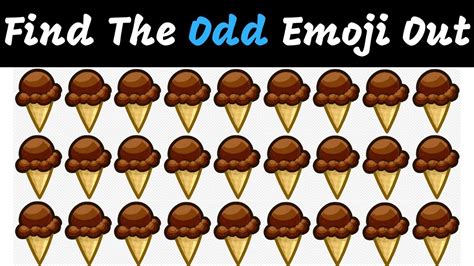 Find The Odd Emoji Out Spot The Difference Emoji Vol7