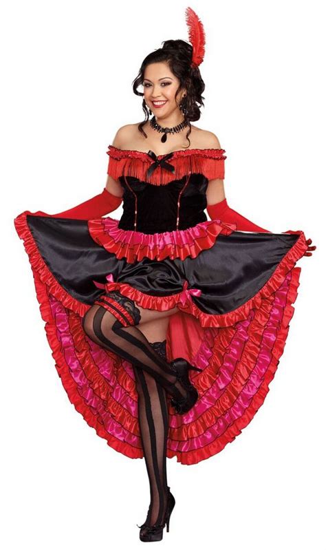 Womens Plus Size Can Can Cutie Costume Candy Apple