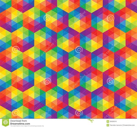 Vector Colorful Pattern Of Geometric Shapes Royalty Free Stock Image