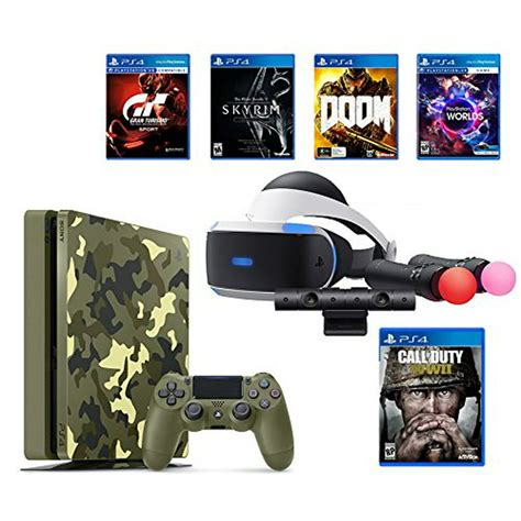 Playstation 4 Slim Call Of Duty Wwii Bundle 6 Items Psvr Launch