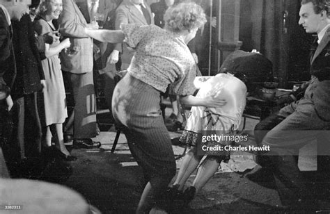 british actress vida hope getting her bottom smacked by rosalyn photo d actualité getty images