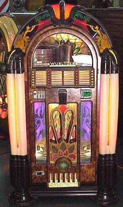 Jukebox Art Deco Decoración De Cabina Tocadiscos Antiguo Radio Antigua