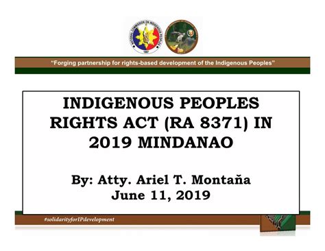 Indigenous Peoples Rights Act Ra 8371 In 2019 Mindanao Docslib