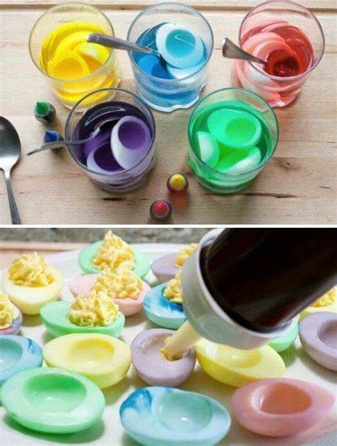 Colored Deviled Eggs Natural Food Coloring Easter Desserts Recipes