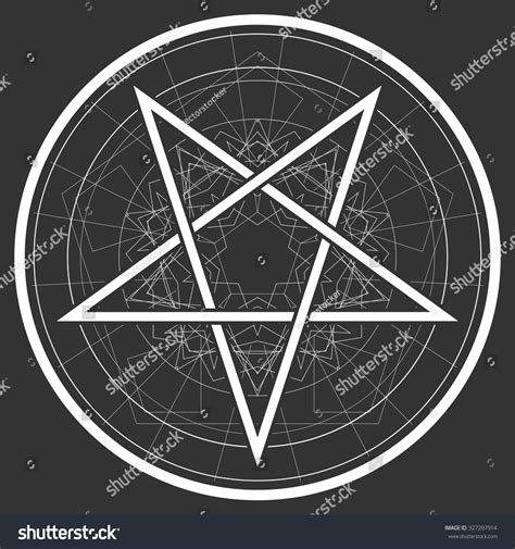 Baphomet Star Reversed Pentagram Satanic Sign Stock Vector Royalty