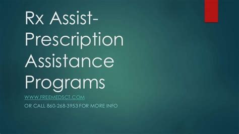 Rx Assist Prescription Assistance Programs