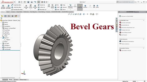 How To Draw Bevel Gears Solidworks Tutorial Youtube