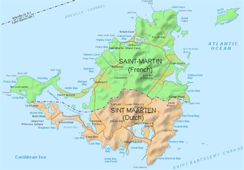 Island Of Saint Martin Caribbean Lac Geo