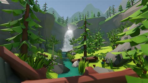 3d Model Lowpoly Forest Environment Pack Vr Ar Low Poly Cgtrader