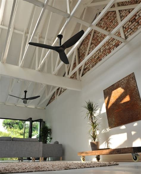 If you get the wrong size ceiling fan for a room, then quite simply, it's not going to look or feel right. Haiku Black Ceiling Fan in the Living Room - Contemporary ...