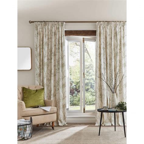 Laura Ashley Pussy Willow Curtains 162 X 182cm Dove Grey