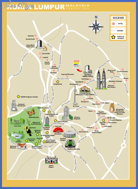 Kuala Lumpur Map Tourist Attractions  ToursMaps.com