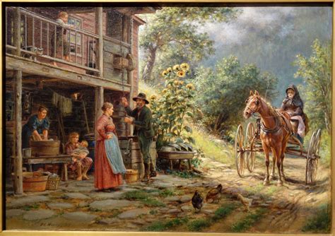 Edward Lamson Henry Off The Main Road Road Painting Baby Painting