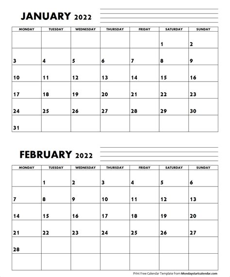 Jan Calendar 2022 Png