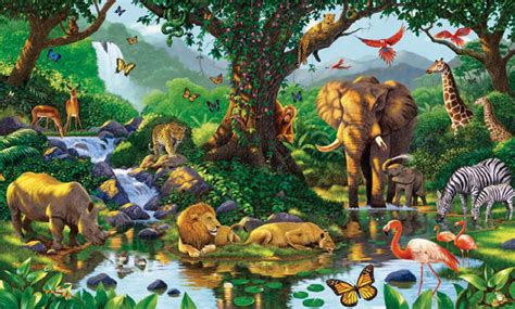 49 Jungle Wallpaper With Animals Images