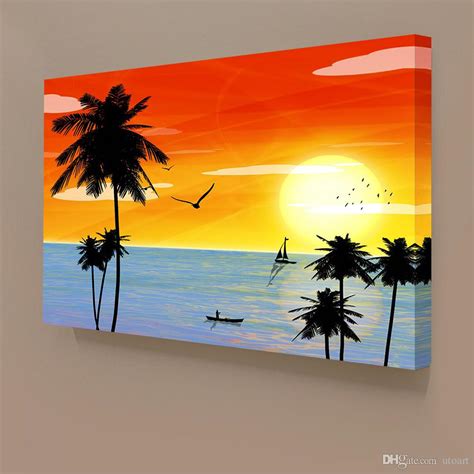 Sunset Canvas Painting At Paintingvalley Com Explore Collection Of
