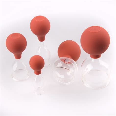 Glass Cupping Set W Suction Bulb 25 45 Mmset Of 5 Pcs 1017754 Cupping Glasses Cupping