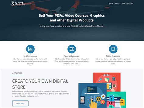 Digital Products Wordpress Theme
